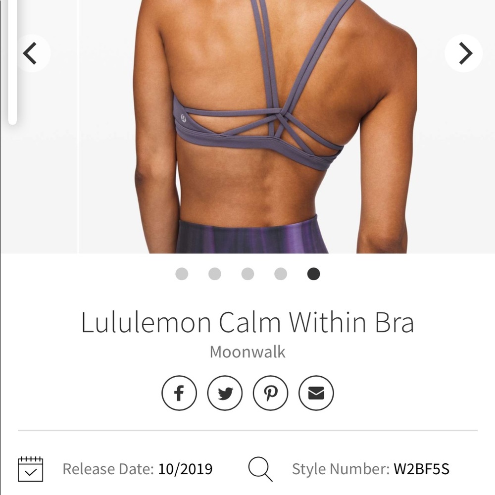 Lululemon Calm Within bra, 8